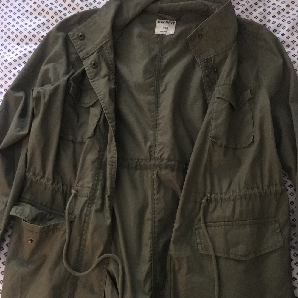 green canvas jacket